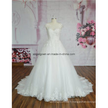 Robe de mariée sans manches en dentelle élégante sans manches